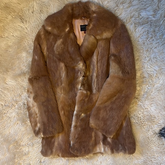 Real Rabbit Fur Brown Jacket - Picture 3 of 6